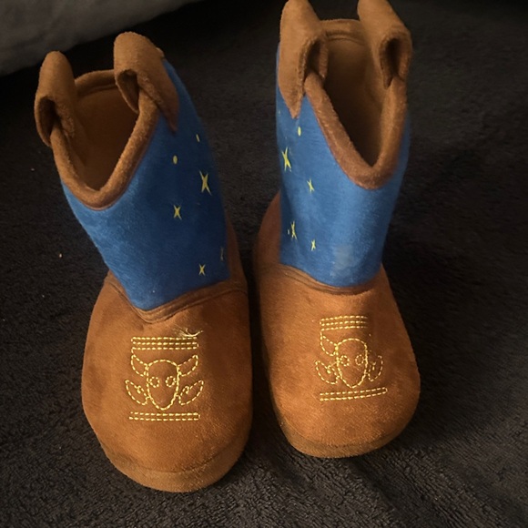 Disney Other - Disney Blue and Brown Kids Slippers